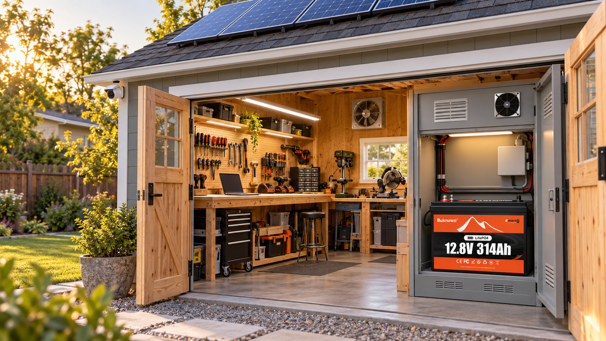 LiFePO4 Battery Power for a Backyard Shed or Detached Workshop