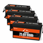 BUKNUWO 24V 100Ah LiFePO4 Battery with 100A BMS