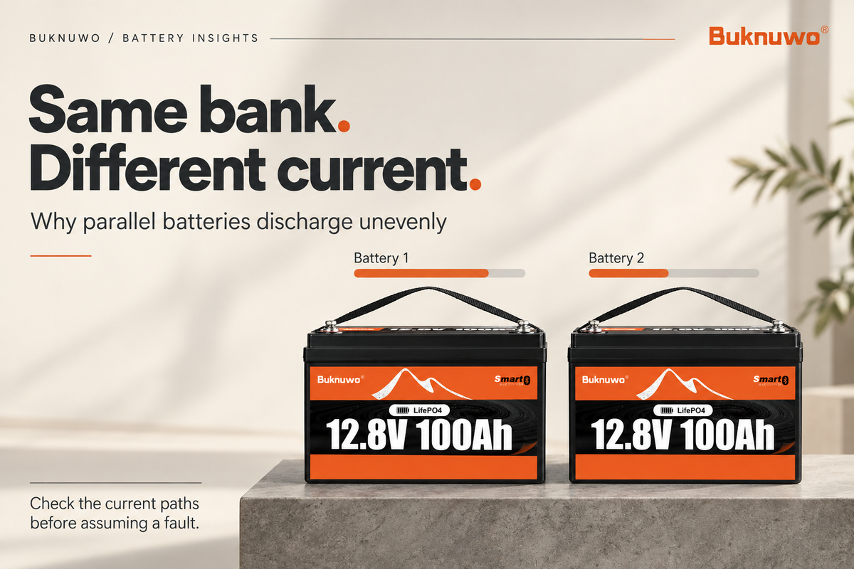 Why parallel LiFePO4 batteries discharge at different rates？