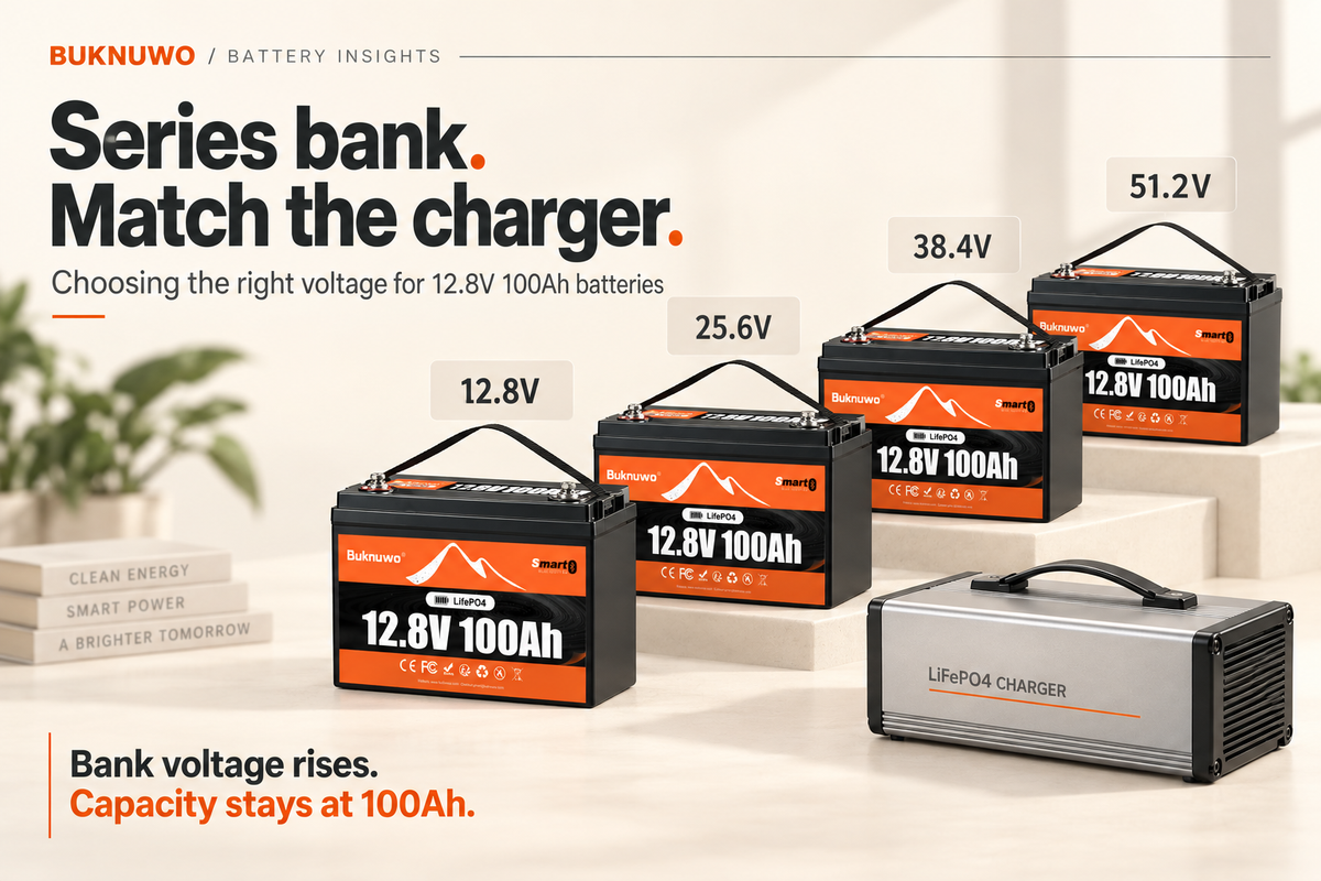 Choosing a charger for BUKNUWO 12.8V 100Ah batteries in series