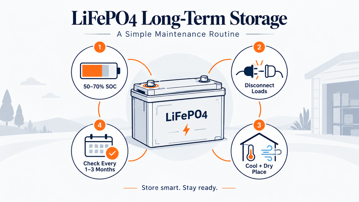 How to Maintain and Store a LiFePO4 Battery Long Term