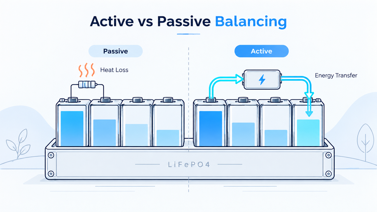 Active vs Passive Balancing in LiFePO4 Batteries