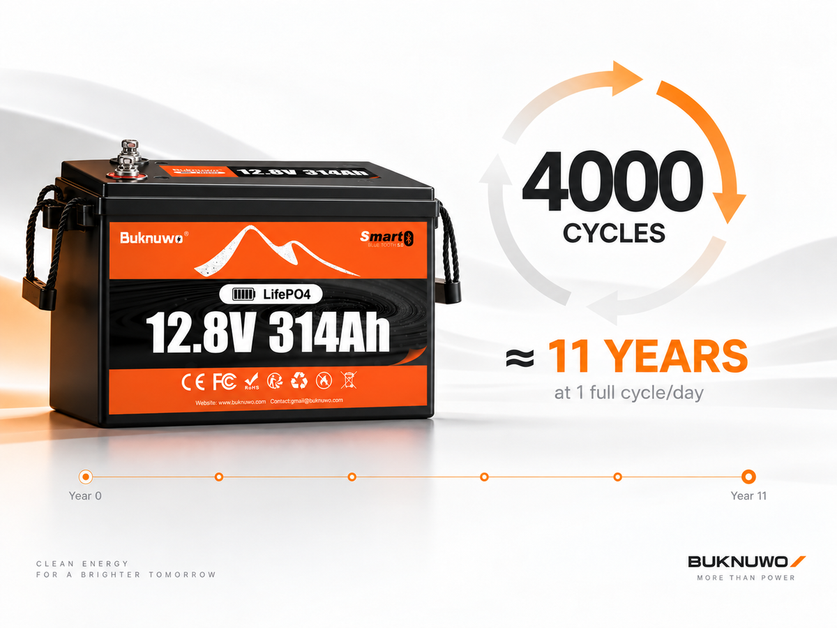 What 4000 cycles means for LiFePO4 battery life