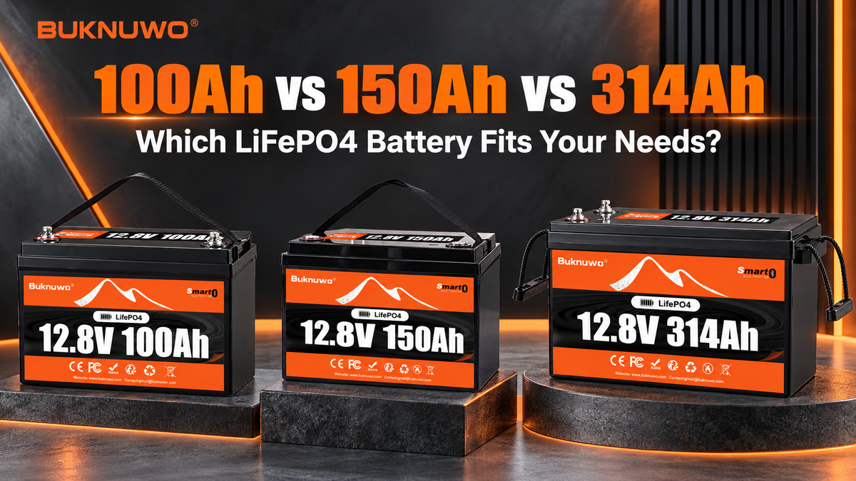100Ah vs 150Ah vs 314Ah LiFePO4 Battery: Which Should You Choose?