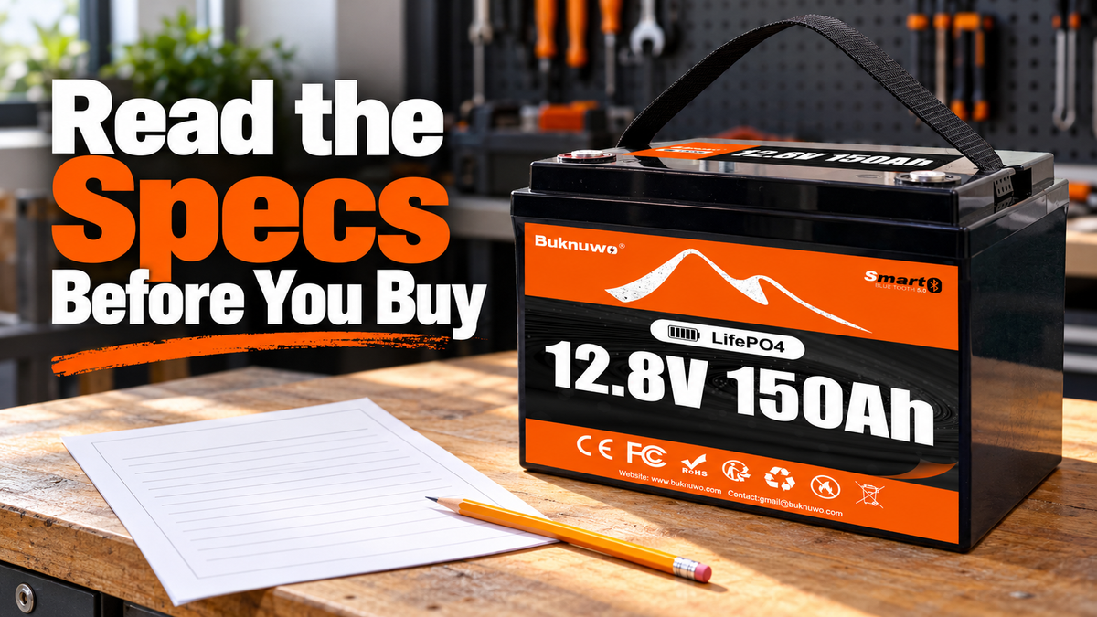 How to Read a LiFePO4 Battery Specification Sheet Before Buying