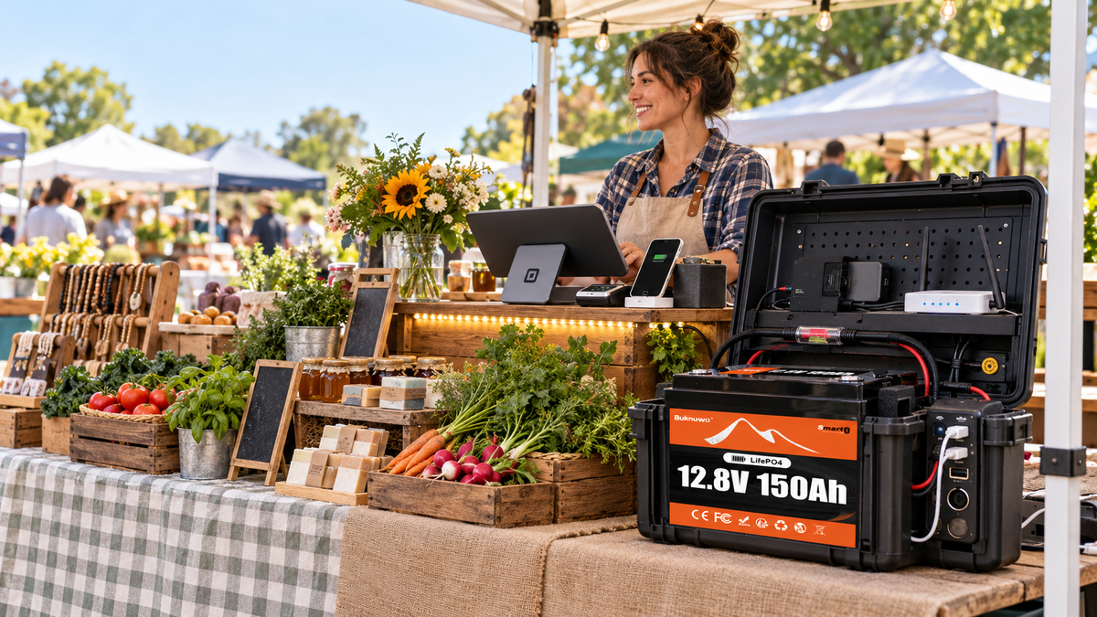 Portable Power for Farmers Markets and Outdoor Vendor Booths