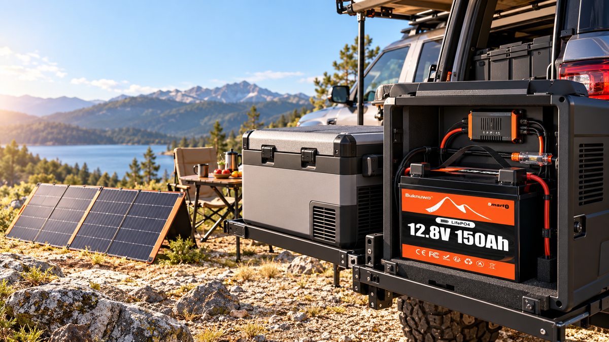 LiFePO4 Battery Power for a Portable Refrigerator and Freezer: Runtime, Startup Current and Solar Charging