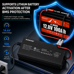 BUKNUWO LiFePO4 Battery Charger – 14.6V 10A CC/CV Charger with Anderson Connector