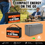 BUKNUWO 12V 100Ah Bluetooth LiFePO4 Battery with 100A Smart BMS