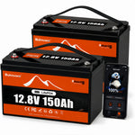 BUKNUWO 12V 150Ah Bluetooth LiFePO4 Battery with 100A Smart BMS for Travel Trailer RV Camping
