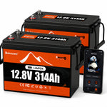 BUKNUWO 12V 314Ah Bluetooth LiFePO4 Battery with 200A Smart BMS