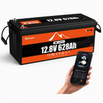 BUKNUWO 12V 628Ah Bluetooth LiFePO4 Battery with 250A Smart BMS