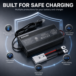 BUKNUWO LiFePO4 Battery Charger – 14.6V 20A CC/CV Charger with Anderson Connector